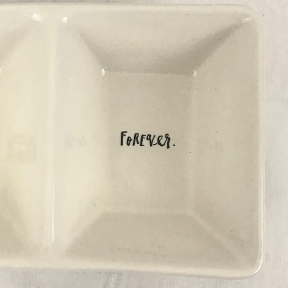 ⚡️Home⚡️ Rae Dunn Double Tray Forever Rings Wedding Marriage Love - Picture 4 of 5